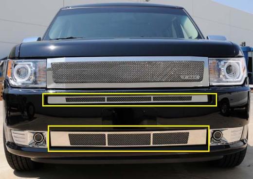 T-Rex Upper Class Polished Stainless Bumper Mesh Grille - 2 Piece