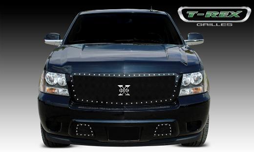 T-Rex X-Metal Series - Studded Main Grille - All Black (Custom 1 Piece Style, Requires Cutting Factory Bumper)