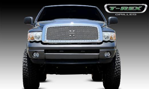 T-Rex X-Metal Series - Studded Main Grille - Custom 1 Piece Full Opening - Polished SS (Requires Cutting Center Bars)