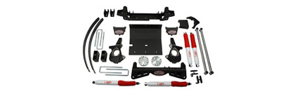 Tuff Country Lift Kit - (4 in.) (Includes Cross Members, 4in Skid Plate, Differential Relocation Bracket, Shock Relocation Bracket, Torsion Bar Shims, Track Bar Relocation Bracket, Coil Spring Spacers, Sway Bar Links, Axle Spacers, Knuckles)
