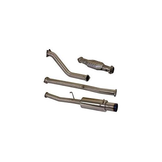 TurboXS™ Turboback Exhaust System (v2) with High Flow Catalytic Converter and Blued Tip