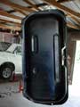 fuel tank painted and hanging up to dry