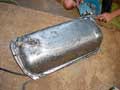 fuel tank almost completely stripped