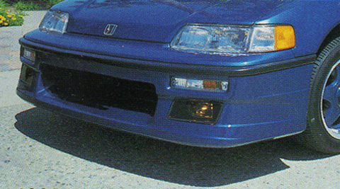 Xenon Body Kit - Front Air Dam w/ Factory Fog Light Cut Outs & Smoked Acrylic Fog Light Covers (Urethane)