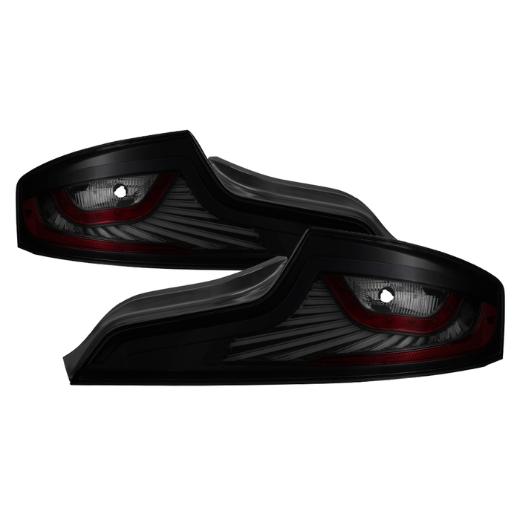 Xtune LED Light Tube Style Tail Lights - Black Smoked