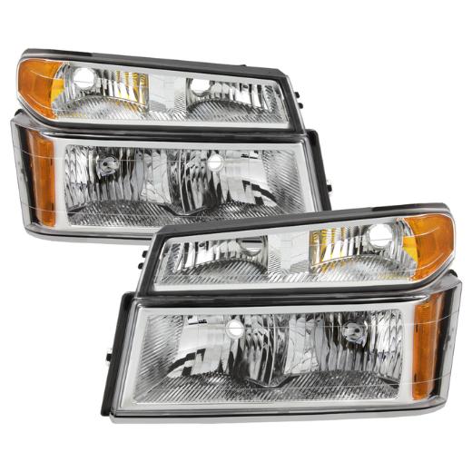 Xtune OEM headlights With Bumper Lights - Chrome