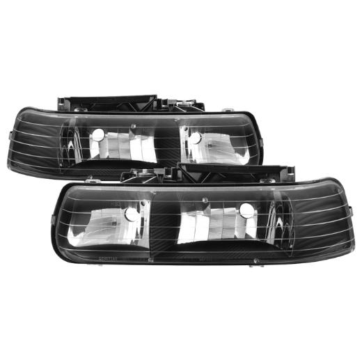Xtune Amber Crystal Headlights - Black